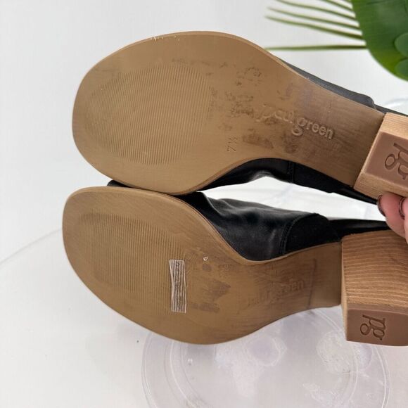 Paul Green Raquel Sandal Womens 10 Black Leather Open Toe Bootie Slingback - Picture 10 of 16